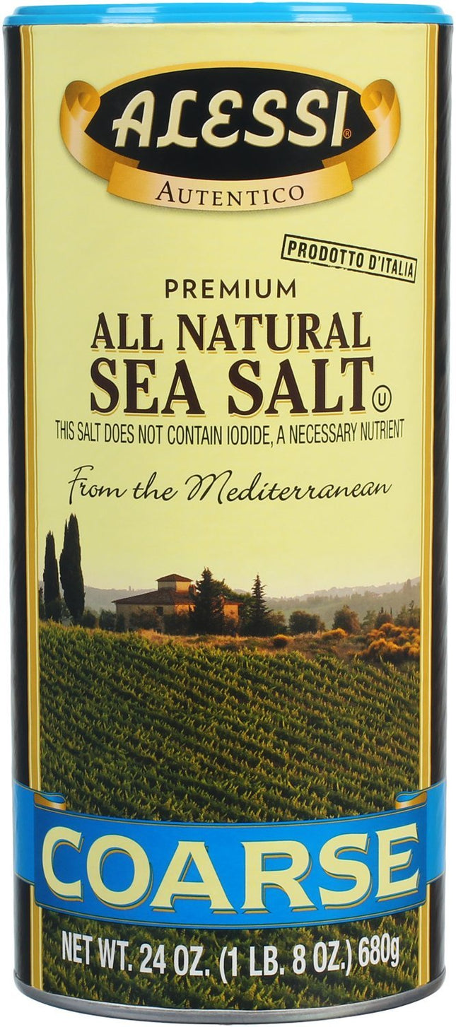 Alessi Natural Mediterranean Coarse Sea Salt 24 Ounces (Pack Of 1) - Food Beverages & Tobacco > Items Seasonings Spices