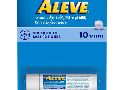 Aleve Naproxen Pain Reliever & Fever Reducer Tablets 10ct (12 Pack) - Health Care > Over-the-Counter Medication Relief