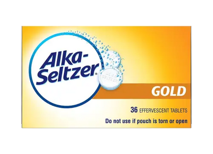 Alka Seltzer Gold Effervescent Heartburn Relief Antacid Tablets Without Aspirin 36 Ct (Pack Of 4) - Health & Beauty >