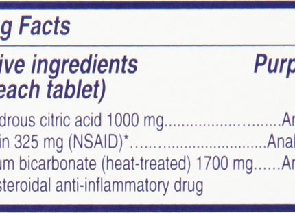 Alka-Seltzer Lemon Lime Effervescent Antacid Tablets With Aspirin 36ct - Health Care > Over-the-Counter Medication Pain