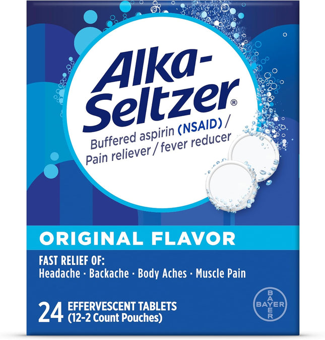 Alka Seltzer Original Effervescent Tablets 24 Count (Pack Of 6) - Health & Beauty > Care Medicine Drugs