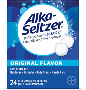 Alka Seltzer Original Effervescent Tablets 24 Count (Pack Of 12) - Health & Beauty > Care Medicine Drugs