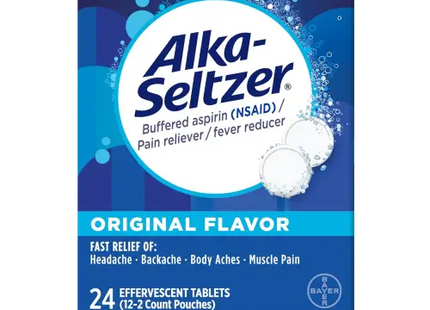 Alka Seltzer Original Effervescent Tablets 24 Count (Pack Of 12) - Health & Beauty > Care Medicine Drugs