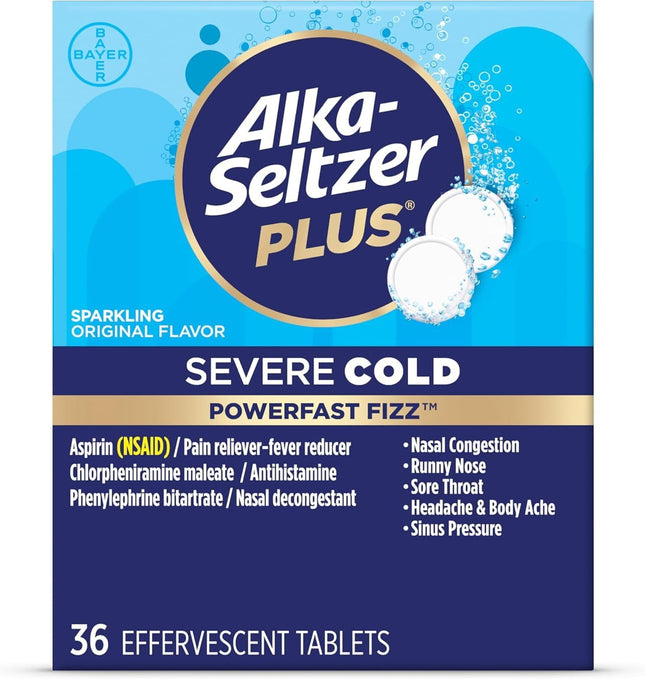 Alka-Seltzer Plus Powerfast Fizz Severe Cold Medicine Original 36ct (6 Pack) - Health Care > Over-the-Counter