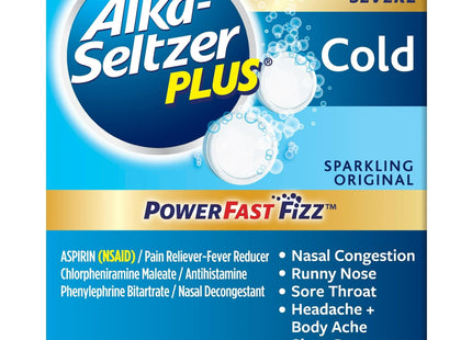 Alka-Seltzer Plus Powerfast Fizz Severe Cold Medicine Original 36ct - Health Care > Over-the-Counter Medication Pain &