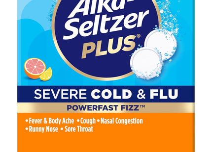 Alka-Seltzer Plus Severe Cold & Flu Power Fast Fizz Citrus Tablet 20ct - Health Care > Over-the-Counter Medication Pain