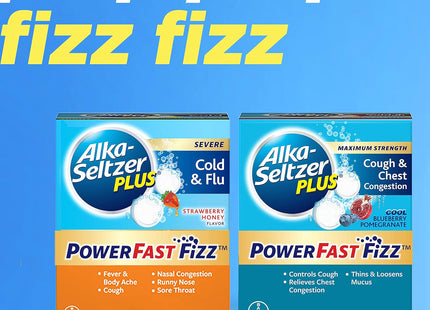 Alka-Seltzer Plus Severe Cold & Flu Power Fast Fizz Citrus Tablet 20ct (12 Pack) - Health Care > Over-the-Counter