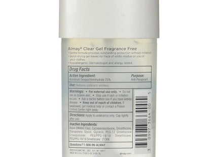 Almay Hypoallergenic Clear Gel AntiPerspirant Deodorant unscented 2.25oz - Personal Care > Bath & Body Anti-Perspirant