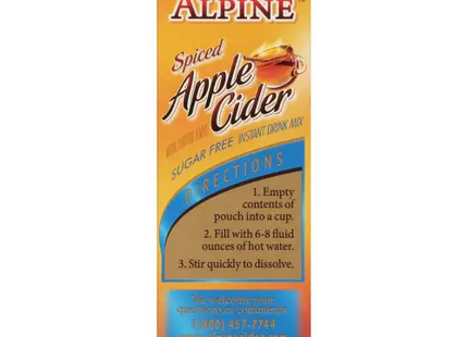 Alpine Spiced Apple Cider Sugar Free Instant Drink Mix 1.4 Ounce (PacK Of 24) - Food Beverages & Tobacco > Alcoholic