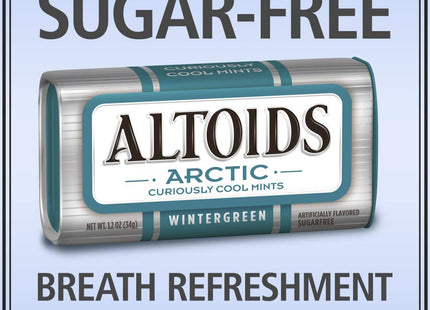 Altoids Arctic Curiously Cool Mints Wintergreen Tin 1.2Oz (12 Pack) - Food & Beverages > Sweets Chocolate Gums Breath