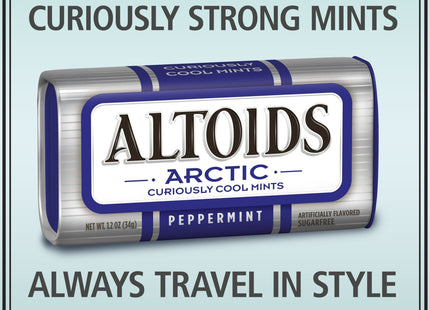 Altoids Arctic Peppermint Sugar Free Breath Mints Tin 1.2oz (16 Pack) - Food & Beverages > Sweets Chocolate Gums