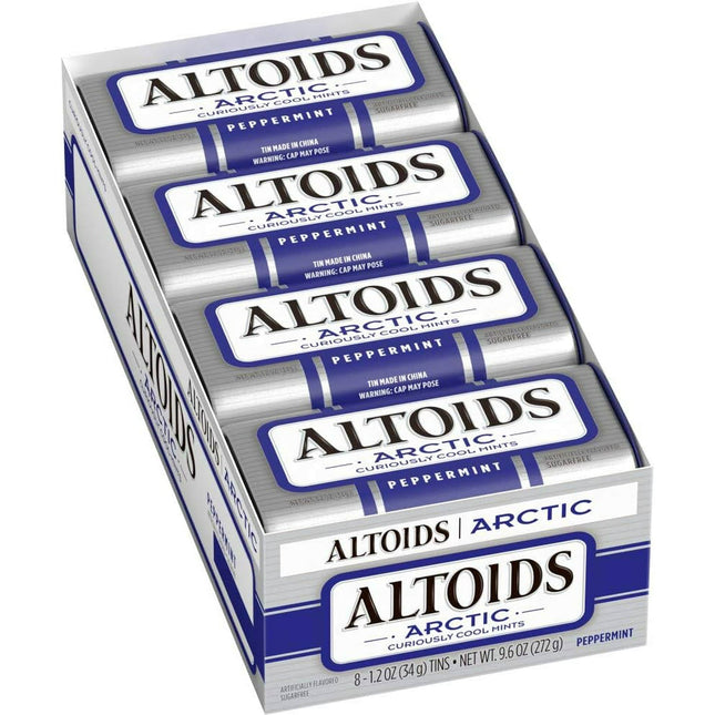 Altoids Arctic Peppermint Sugar Free Breath Mints Tin 1.2oz (8 Pack) - Food & Beverages > Sweets Chocolate Gums