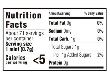 a close up of a nutrition label on a white background