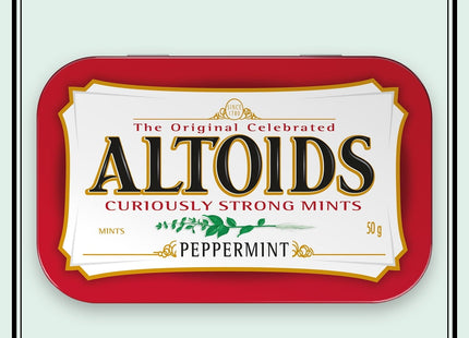 Altoids Classic Peppermint Breath Mints Hard Candy Tin 1.76oz (12 Pack) - Food & Beverages > Sweets Chocolate Gums