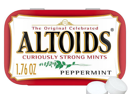 Altoids Classic Peppermint Breath Mints Hard Candy Tin 1.76oz (12 Pack) - Food & Beverages > Sweets Chocolate Gums