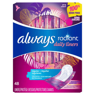 always radiant sanitary pads regular regular pack