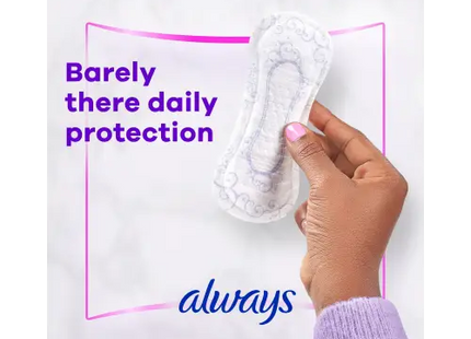 Always Radiant Pantyliners Regular Wrapped Unscented 48 Count (Pack Of 6) - Health & Beauty > Personal Care Feminine