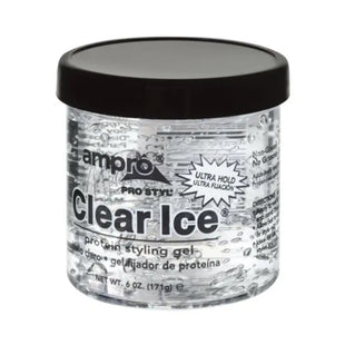 a jar of clear acryl with black lid