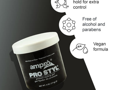 Ampro Pro Styl Regular Hold Protein Styling Gel Moisturizing 10oz (12 Pack) - Personal Care > Hair & Products