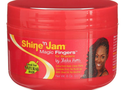 Ampro Pro Style Shine N Jam Magic Fingers For Braiders Anti-Frizz 8oz (2 Pack) - Personal Care > Hair & Styling Products