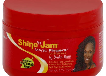 Ampro Pro Style Shine N Jam Magic Fingers For Braiders Anti-Frizz 8oz (2 Pack) - Personal Care > Hair & Styling Products