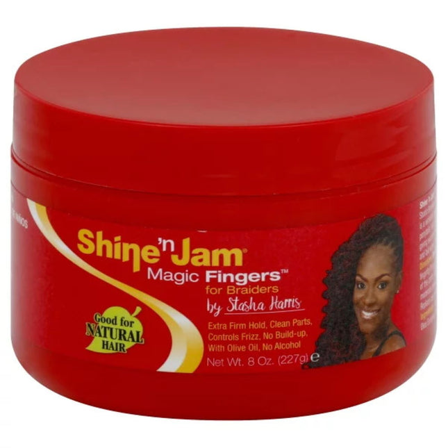 Ampro Pro Style Shine N Jam Magic Fingers For Braiders Anti-Frizz 8oz (2 Pack) - Personal Care > Hair & Styling Products