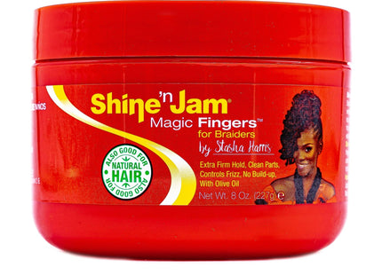 Ampro Pro Style Shine N Jam Magic Fingers For Braiders Anti-Frizz 8oz (2 Pack) - Personal Care > Hair & Styling Products