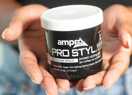 Ampro Regular Hold Protein Hair Styling Gel Moisturizing Unisex 6oz (12 Pack) - Personal Care > & Products