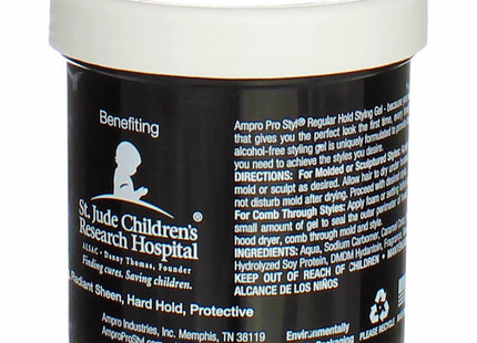 Ampro Regular Hold Protein Hair Styling Gel Moisturizing Unisex 6oz - Personal Care > & Products