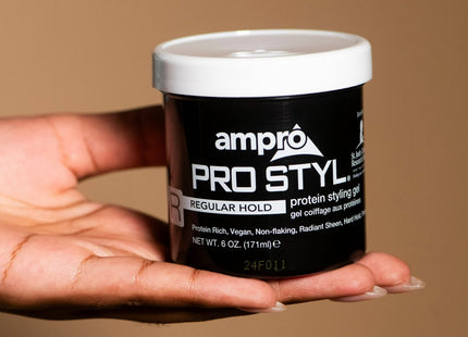 Ampro Regular Hold Protein Hair Styling Gel Moisturizing Unisex 6oz (6 Pack) - Personal Care > & Products
