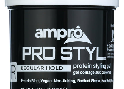 Ampro Regular Hold Protein Hair Styling Gel Moisturizing Unisex 6oz (6 Pack) - Personal Care > & Products