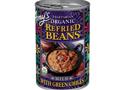 Amy’s Organic Refried Beans With Green Chile 15.4 Ounces (Pack Of 12) - Food Beverages & Tobacco > Items Fruits