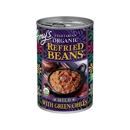 Amy’s Organic Refried Beans With Green Chile 15.4 Ounces (Pack Of 12) - Food Beverages & Tobacco > Items Fruits