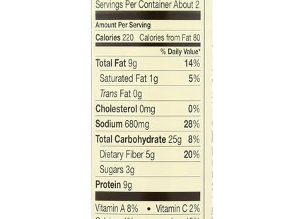 a close up of a nutrition label on a white background