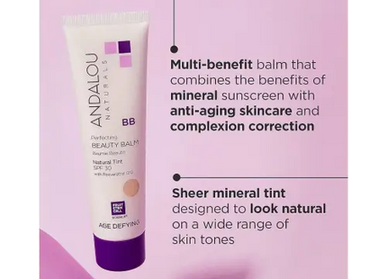 Andalou Naturals Perfecting BB Beauty Balm Natural Tinted Moisturizer with SPF 3 2 Fl Oz (Pack Of 2) - Health & >