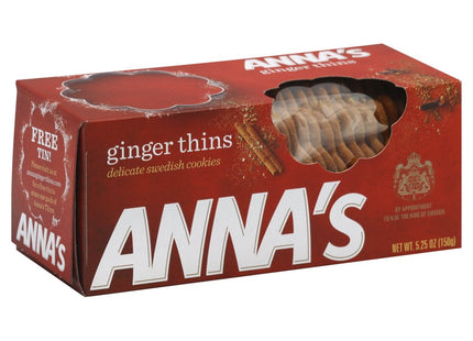 Anna’s Ginger Thins All Natural Swedish Cookies 5.25oz (12 Pack) - Food & Beverages > Sweets Chocolate Biscuits