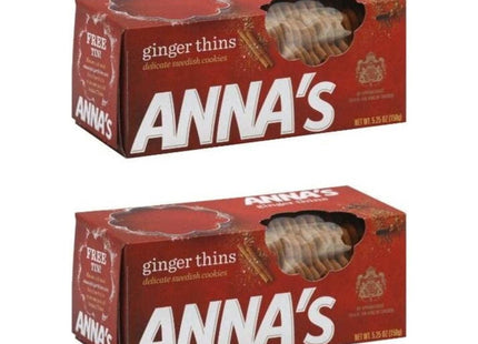 Anna’s Ginger Thins All Natural Swedish Cookies 5.25oz (2 Pack) - Food & Beverages > Sweets Chocolate Biscuits