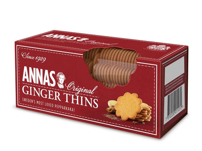 Anna’s Ginger Thins All Natural Swedish Cookies 5.25oz (24 Pack) - Food & Beverages > Sweets Chocolate Biscuits