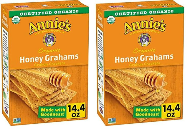 Annie’s Homegrown Organic Honey Graham Crackers 14.4 Oz (Pack Of 2) - Food Beverages & Tobacco > Items Snack Foods