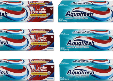 Aquafresh Cavity Protection Fluoride Toothpaste Cool Mint 5.6oz (12 Pack) - Personal Care > Oral