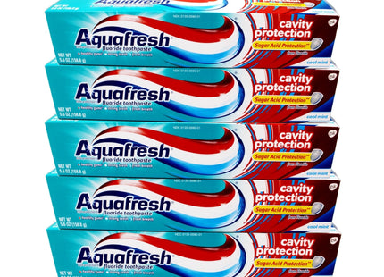 Aquafresh Cavity Protection Fluoride Toothpaste Cool Mint 5.6oz (5 Pack) - Personal Care > Oral