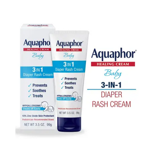 Aquaphor Baby Diaper Rash Cream 3-in-1 Relief 3.5 Oz Tube (PacK Of 24) - & Toddler > Diapering Treatments