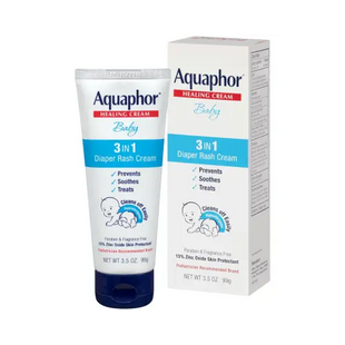 Aquaphor Baby Diaper Rash Cream 3-in-1 Relief 3.5 Oz Tube (Pack Of 3) - & Toddler > Diapering Treatments