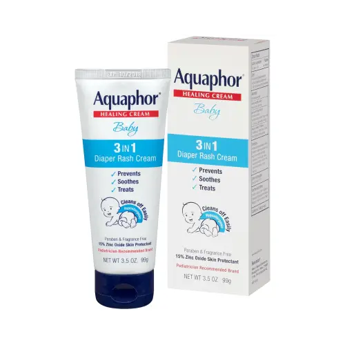 Aquaphor Baby Diaper Rash Cream 3-in-1 Relief 3.5 Oz Tube (Pack Of 3) - & Toddler > Diapering Treatments