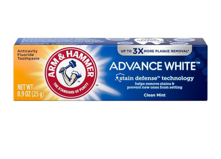 Arm and Hammer Advance White Toothpaste Stain Defense Fresh Mint 0.9oz (2 Pack) - Personal Care > Oral