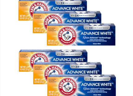 Arm and Hammer Advance White Toothpaste Stain Defense Fresh Mint 0.9oz (6 Pack) - Personal Care > Oral