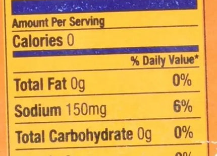 a close up of a nutrition label on a food item