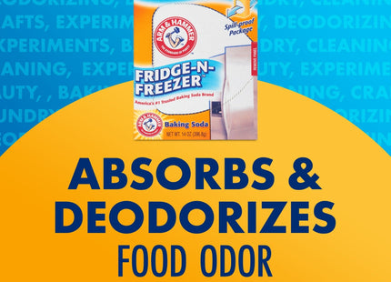 Arm & Hammer Baking Soda Fridge-n-Freezer Odor Absorber Powder 14oz (5 Pack) - Household Supplies > Cleaning Products