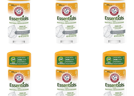 Arm & Hammer Essentials Antiperspirant Deodorant Solid Unscented 2.5oz (6 Pack) - Personal Care > Bath Body