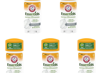 Arm & Hammer Essentials Antiperspirant Deodorant Solid Unscented 2.5oz (5 Pack) - Personal Care > Bath Body